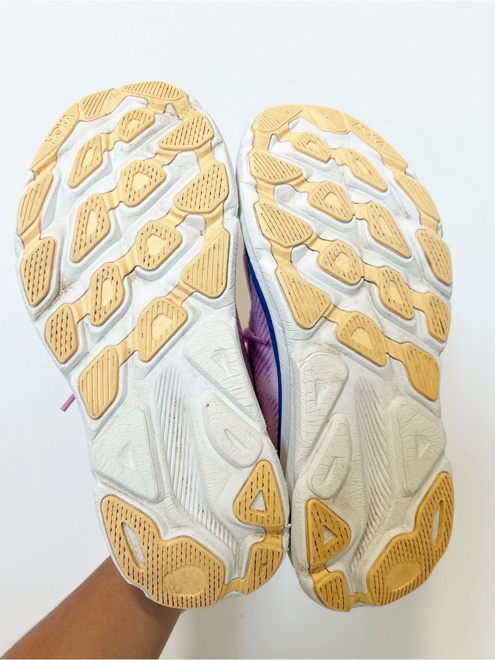 Hoka Clifton 9 Women's Running Shoes Pink and Navy Blue - Picture 8 of 11